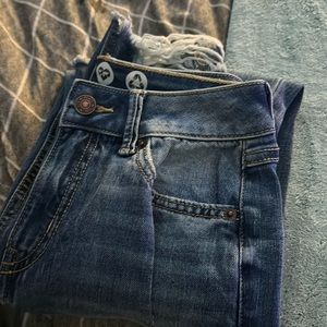 Womens knee cut mom jeans